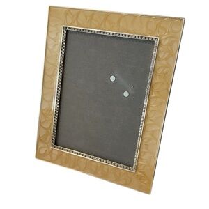 Arte De Casa Gold Tone Swirl Enamel 5x7 Wedding Frame Rhinestone Inner Border